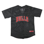 NBA Womens Black Chicago Bulls Baseball Jersey S Short Sleeve V-Neck Sportswear