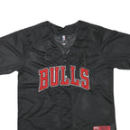NBA Womens Black Chicago Bulls Baseball Jersey S Short Sleeve V-Neck Sportswear