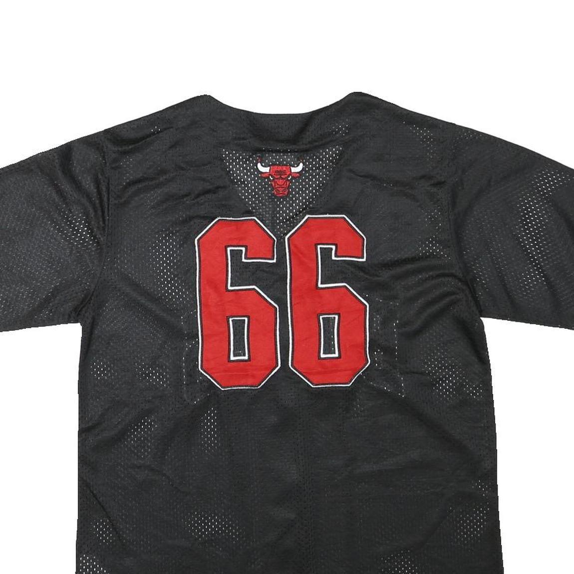 NBA Womens Black Chicago Bulls Baseball Jersey S Short Sleeve V-Neck Sportswear