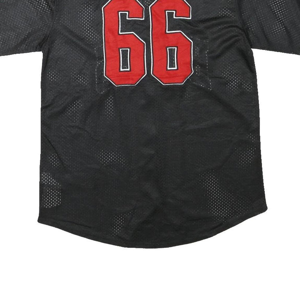 NBA Womens Black Chicago Bulls Baseball Jersey S Short Sleeve V-Neck Sportswear