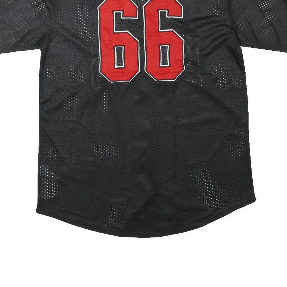 NBA Womens Black Chicago Bulls Baseball Jersey S Short Sleeve V-Neck Sportswear