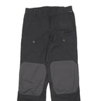JACK WOLFSKIN Mens Polyester Black & Grey Regular Straight Trousers W28 L30