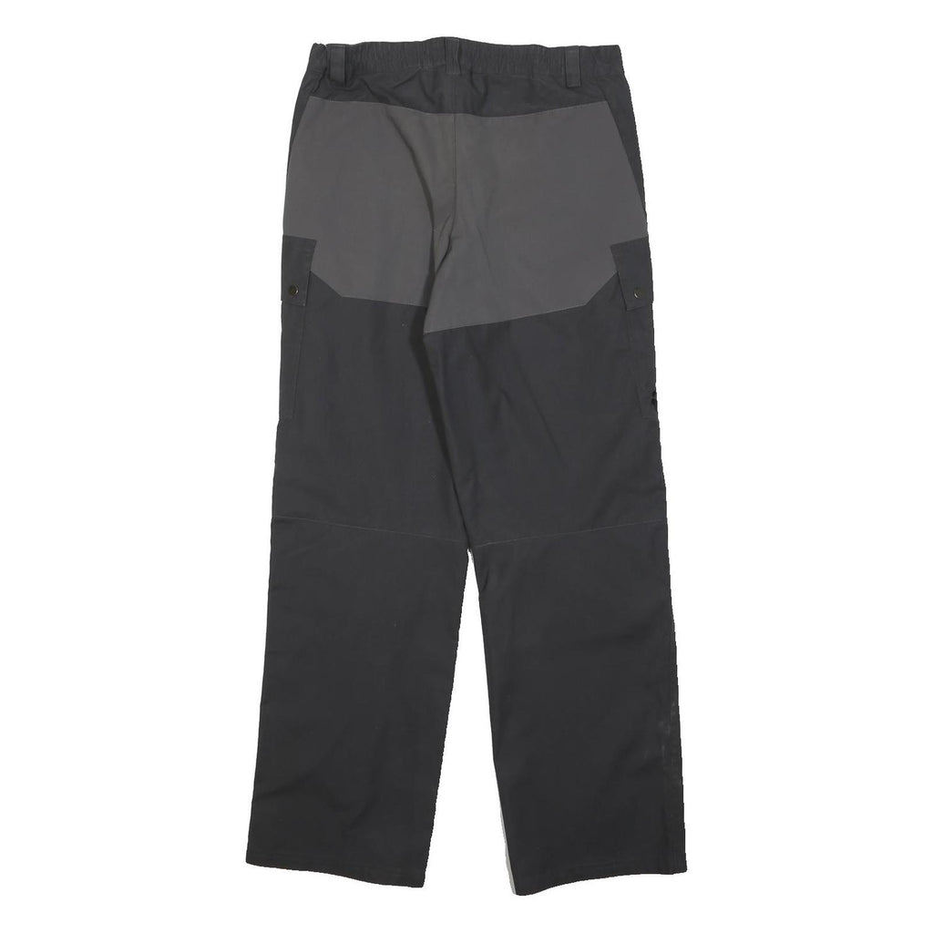JACK WOLFSKIN Mens Polyester Black & Grey Regular Straight Trousers W28 L30
