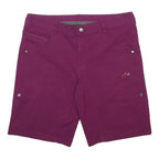 MAMMUT Womens Shorts Purple Casual UK 16 W34 Cotton Blend Comfortable
