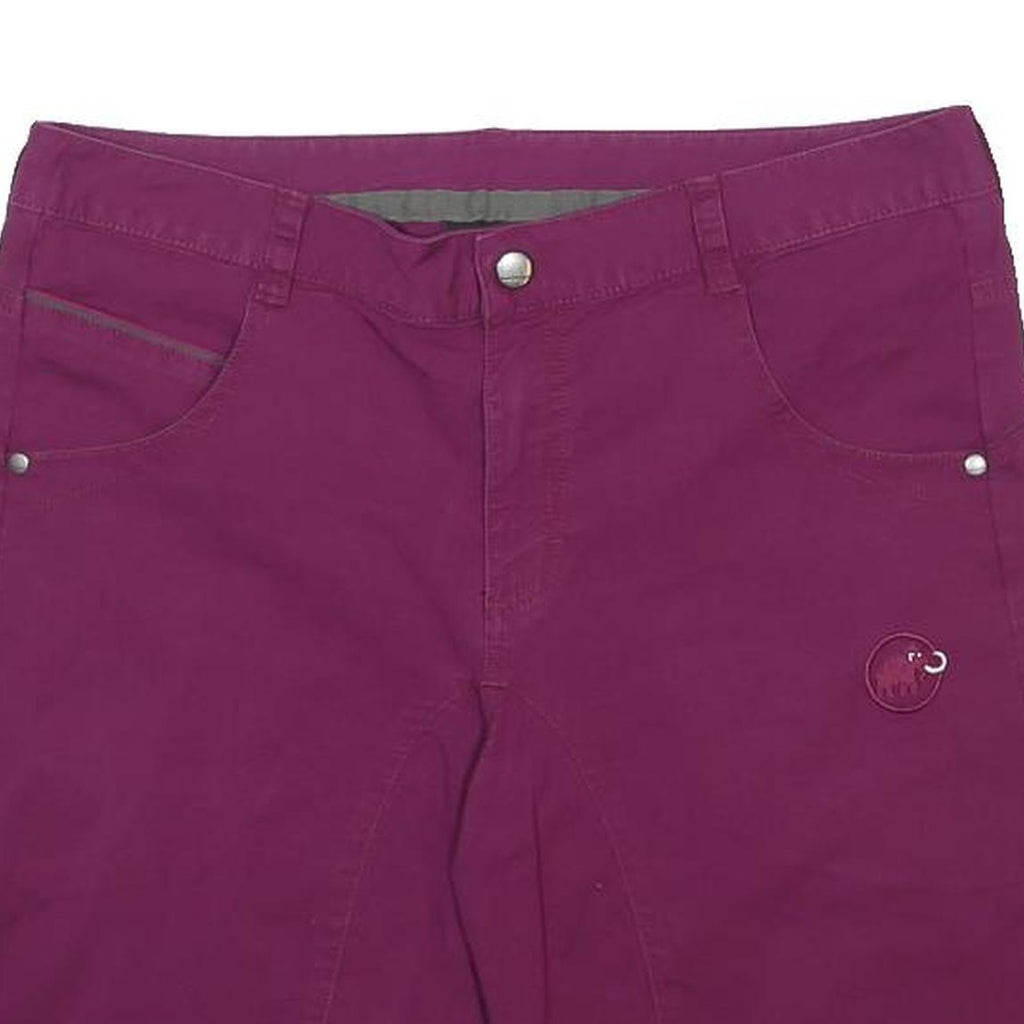 MAMMUT Womens Shorts Purple Casual UK 16 W34 Cotton Blend Comfortable