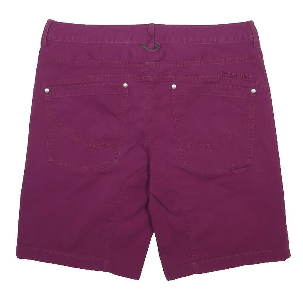 MAMMUT Womens Shorts Purple Casual UK 16 W34 Cotton Blend Comfortable