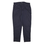 BILLBLASS Womens Slim Navy Blue Cotton Blend Zip Trousers W34 L27 Casual