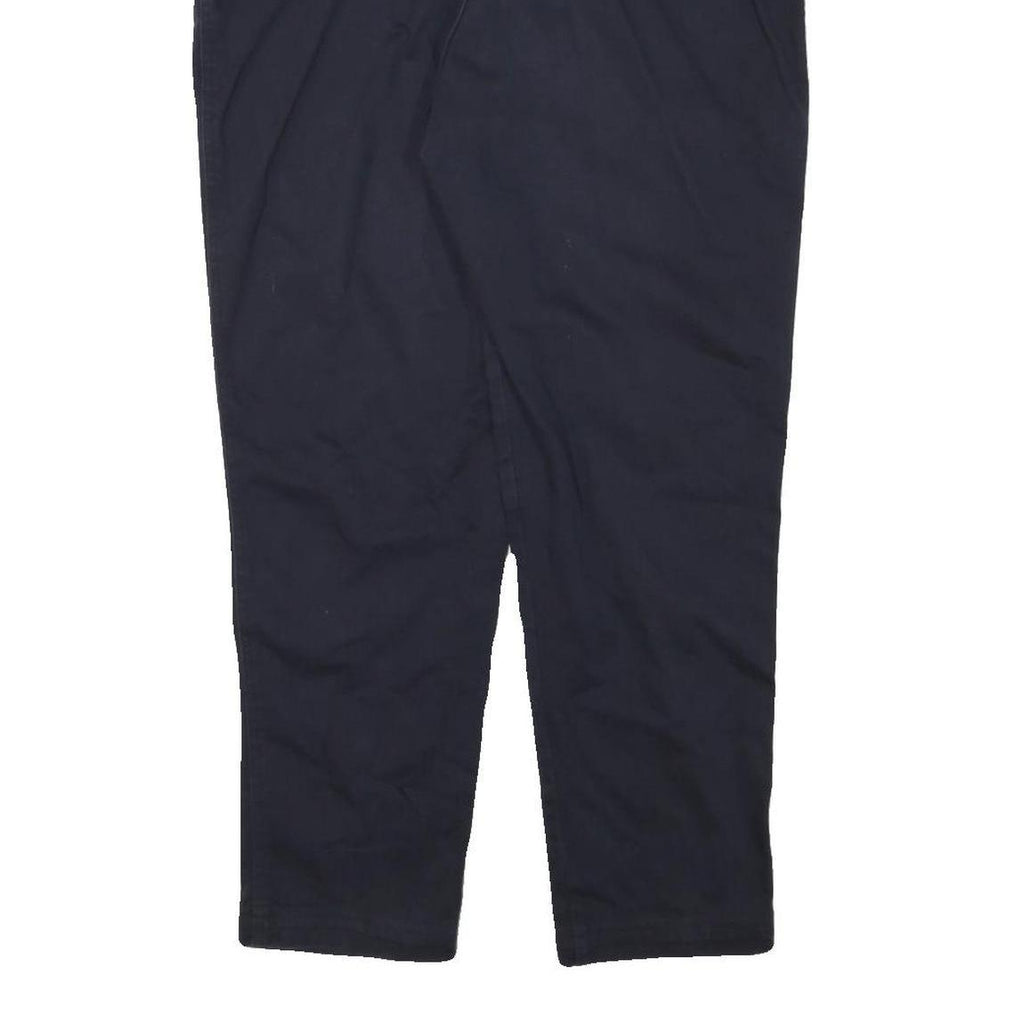 BILLBLASS Womens Slim Navy Blue Cotton Blend Zip Trousers W34 L27 Casual