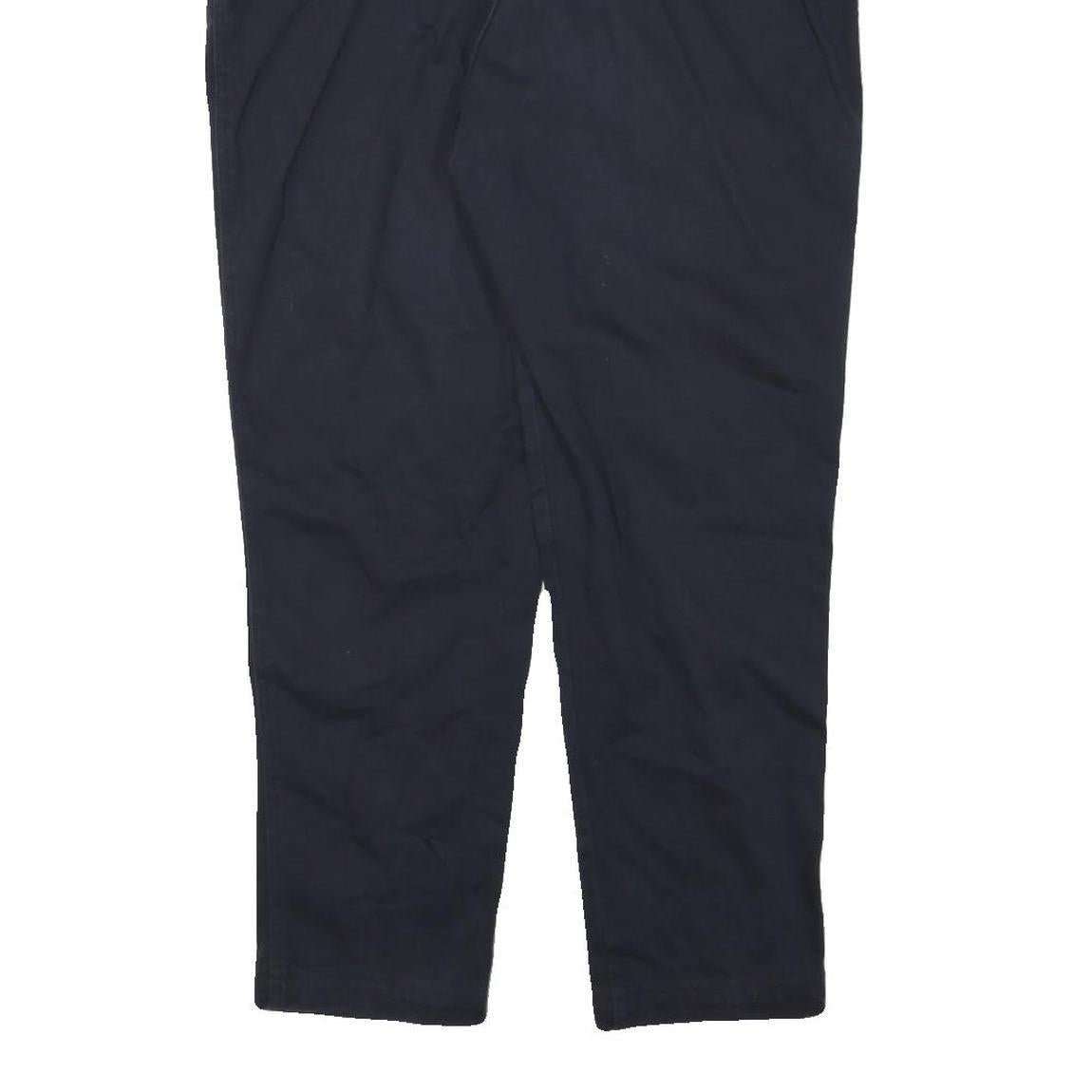 BILLBLASS Womens Slim Navy Blue Cotton Blend Zip Trousers W34 L27 Casual