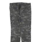 DOWNLOAD Mens Cotton Blend Slim Camo Print Drawstring Trousers W30 L30