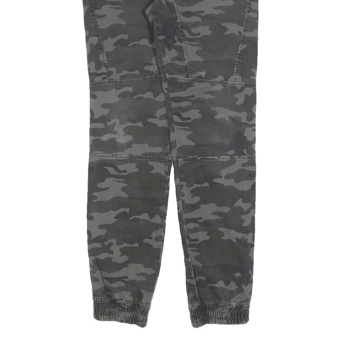 DOWNLOAD Mens Cotton Blend Slim Camo Print Drawstring Trousers W30 L30
