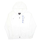 AIR JORDAN Mens White Paris Full Zip Hoodie XL Cotton Blend Sweatshirt