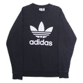 ADIDAS ORIGINALS Womens Sweatshirt Black Crew Neck UK 12