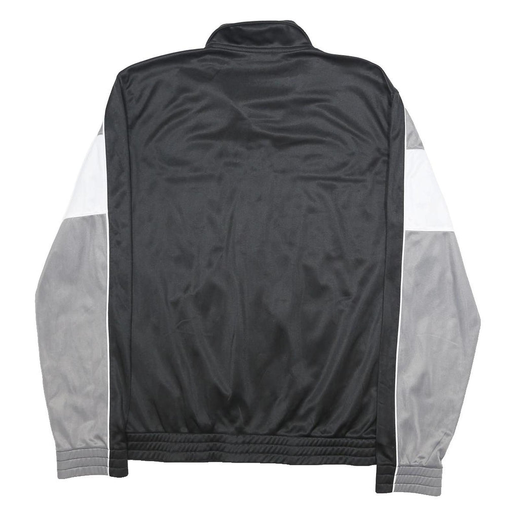 DIADORA Mens Black Grey & White Track Jacket XL Polyester Zip Sportswear