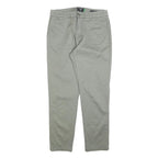 DOCKERS Womens Cotton Blend Slim Beige Trousers W30 L28 Classic Zip Pocketed