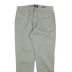 DOCKERS Womens Cotton Blend Slim Beige Trousers W30 L28 Classic Zip Pocketed