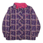 OSH KOSH Girls Purple Check Jacket 5Y Polyester Zip Long Sleeve Casual