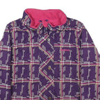 OSH KOSH Girls Purple Check Jacket 5Y Polyester Zip Long Sleeve Casual