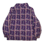 OSH KOSH Girls Purple Check Jacket 5Y Polyester Zip Long Sleeve Casual