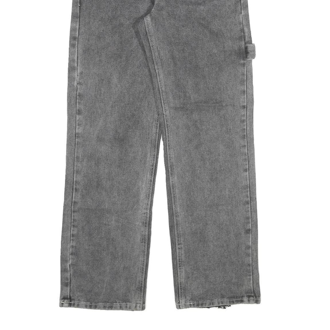 FEELING Womens Regular Fit Grey Denim Jeans W26 L30 Cotton Blend Zip Straight