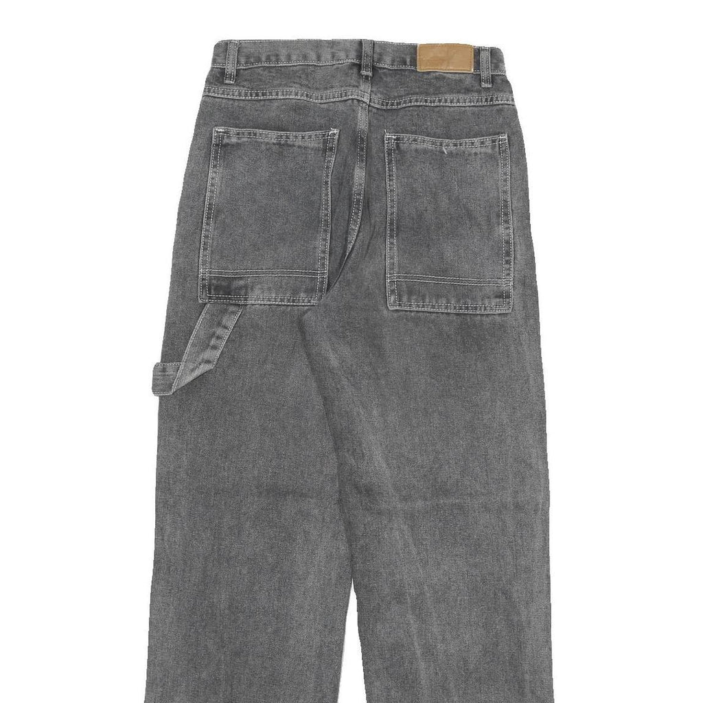 FEELING Womens Regular Fit Grey Denim Jeans W26 L30 Cotton Blend Zip Straight