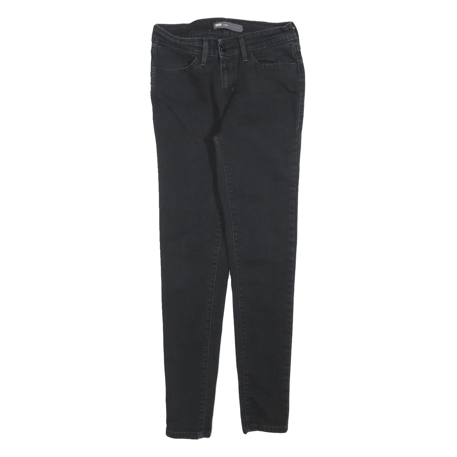 LEVI'S Womens Jeans Black Slim Skinny Denim Medium W26 L28 Stretch Cotton Blend