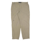 HUMAN NATURE Mens Regular Trousers Beige W36 L32 Cargo Zip Pocket Polyester