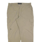 HUMAN NATURE Mens Regular Trousers Beige W36 L32 Cargo Zip Pocket Polyester