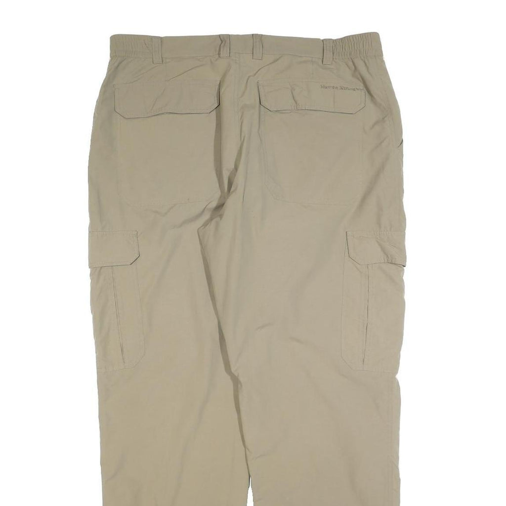HUMAN NATURE Mens Regular Trousers Beige W36 L32 Cargo Zip Pocket Polyester