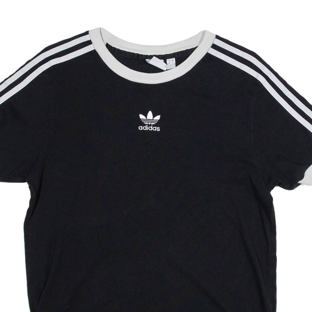ADIDAS Womens T-Shirt Black UK 6