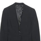 ZARA Womens Black Tailored Jacket XS Viscose Button Closure Elegant Workwear