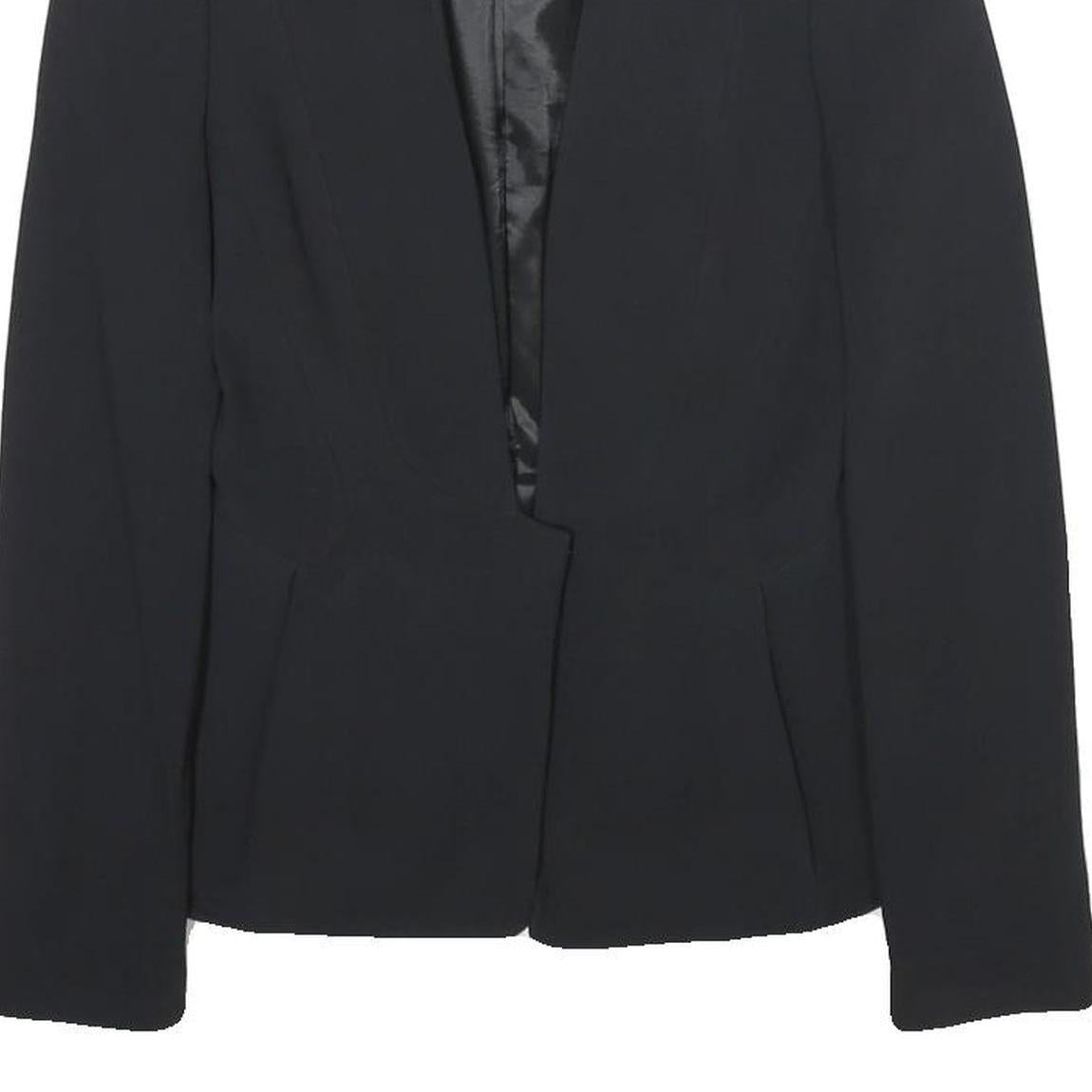ZARA Womens Black Tailored Jacket XS Viscose Button Closure Elegant Workwear