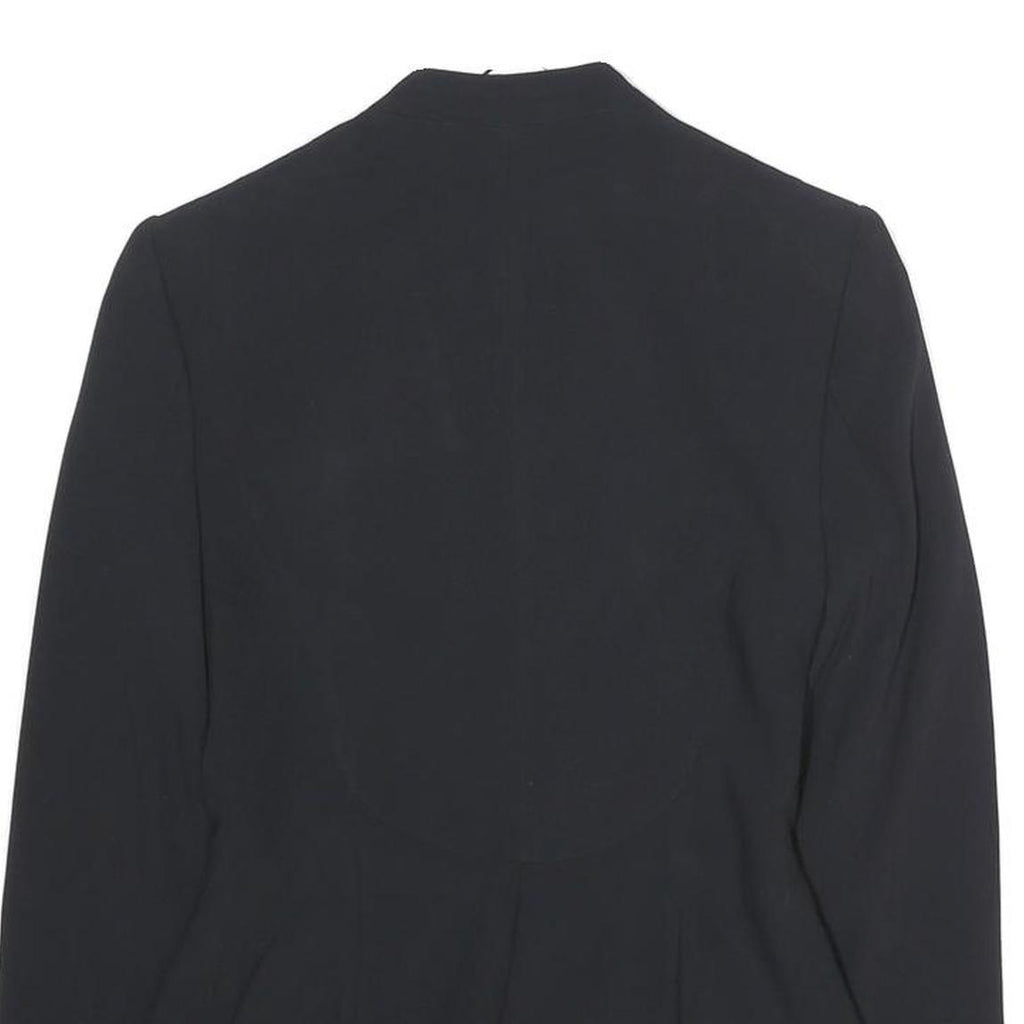 ZARA Womens Black Tailored Jacket XS Viscose Button Closure Elegant Workwear