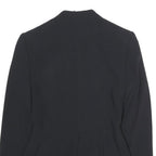 ZARA Womens Black Tailored Jacket XS Viscose Button Closure Elegant Workwear