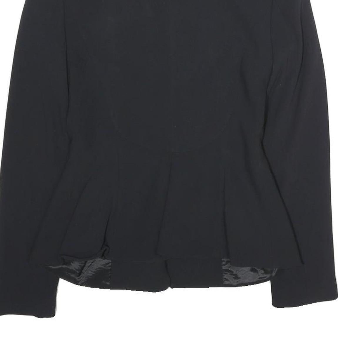 ZARA Womens Black Tailored Jacket XS Viscose Button Closure Elegant Workwear