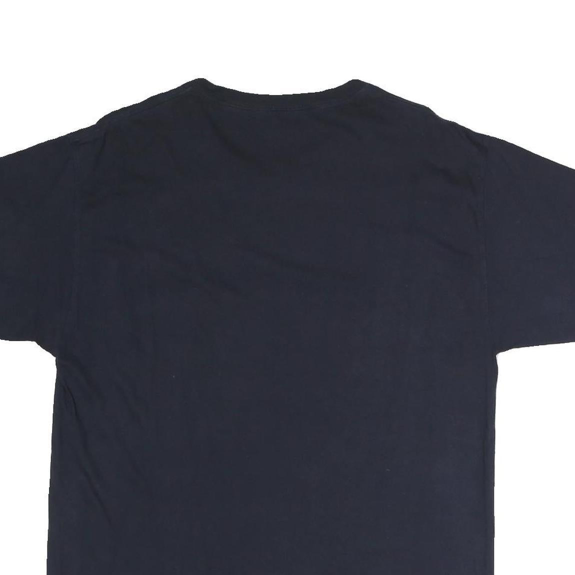 CHAMPION Mens Black Classic Logo T-Shirt L Short Sleeve Crew Neck Cotton