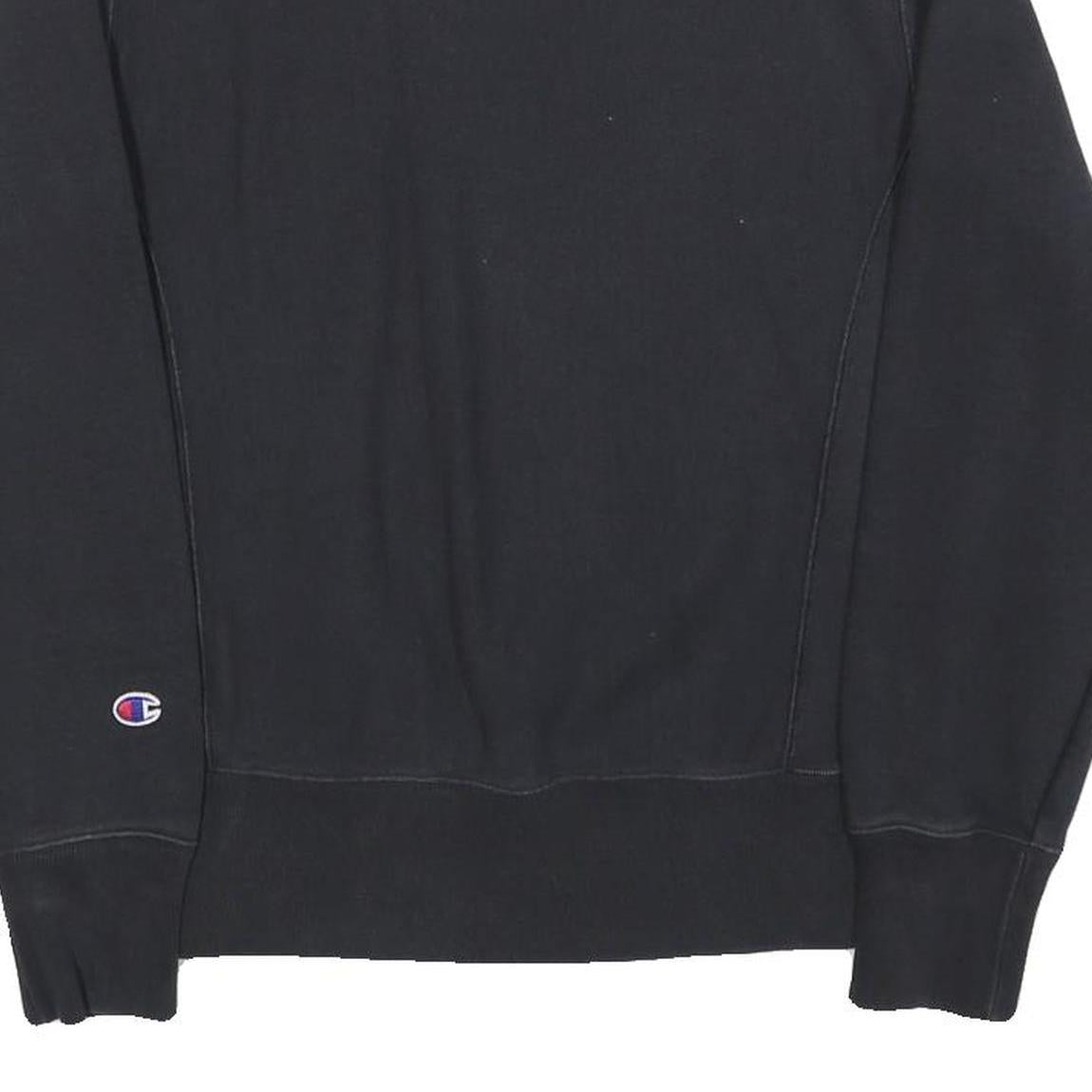 CHAMPION REVERSE WEAVE Womens Black Crew Neck M Cotton Blend Sweatshirt
