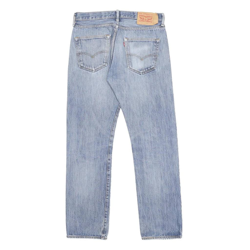 LEVI'S 501 Mens Jeans Blue Regular Straight Denim Light W32 L32 Classic Fit