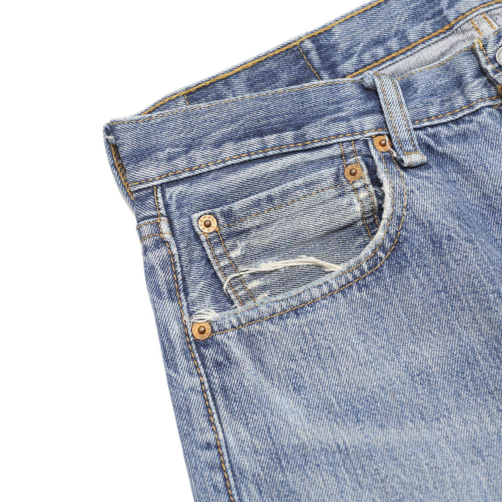 LEVI'S 501 Mens Jeans Blue Regular Straight Denim Light W32 L32 Classic Fit