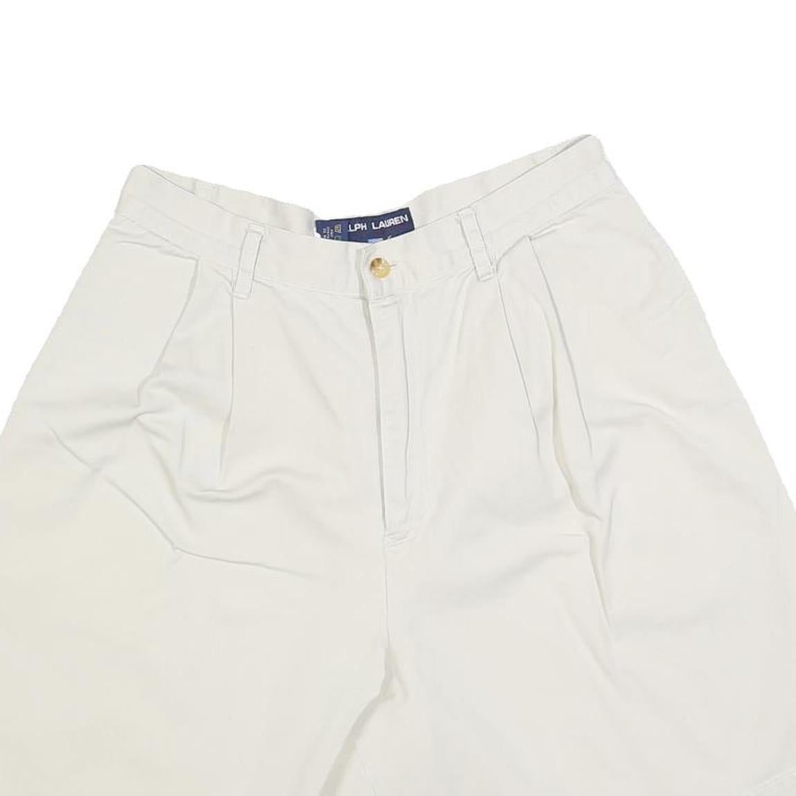 POLO SPORT RALPH LAUREN Womens White Casual Shorts S W28 Cotton Blend