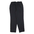 Black Mens Relaxed Trousers W32 L30 Zip Side Stripe Casual Everyday