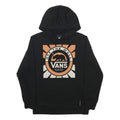 VANS Boys Black Off The Wall Graphic Pullover Hoodie M Cotton Blend