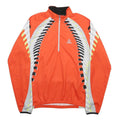 LOFFLER Mens Orange Short Sleeve Crew Neck Graphic T-Shirt L Polyester Sports