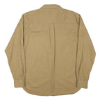 FADED GLORY Mens Beige Shirt Cotton Blend M Casual Button-Down Long Sleeve