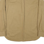 FADED GLORY Mens Beige Shirt Cotton Blend M Casual Button-Down Long Sleeve