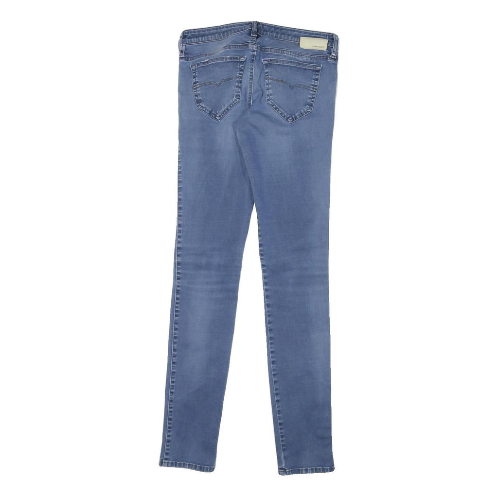 DIESEL Womens Slim Blue Denim Light Wash Jeans W28 L32 Stylish Zip Closure