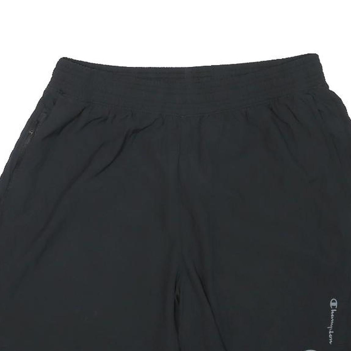 CHAMPION Mens Black Sports Casual Shorts M W27 Lightweight Polyester Blend