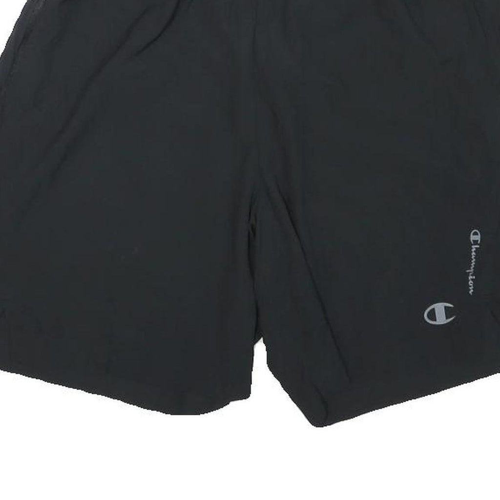 CHAMPION Mens Black Sports Casual Shorts M W27 Lightweight Polyester Blend