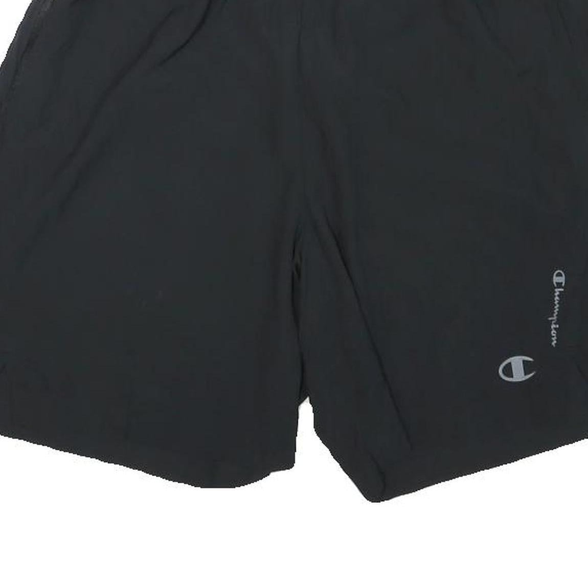 CHAMPION Mens Black Sports Casual Shorts M W27 Lightweight Polyester Blend