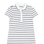 TOMMY HILFIGER Womens White & Navy Stripe Polo Cotton Blend Mini Dress XS Casual